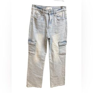 Vervet by Flying Monkey Light Wash Cargo Jeans 27